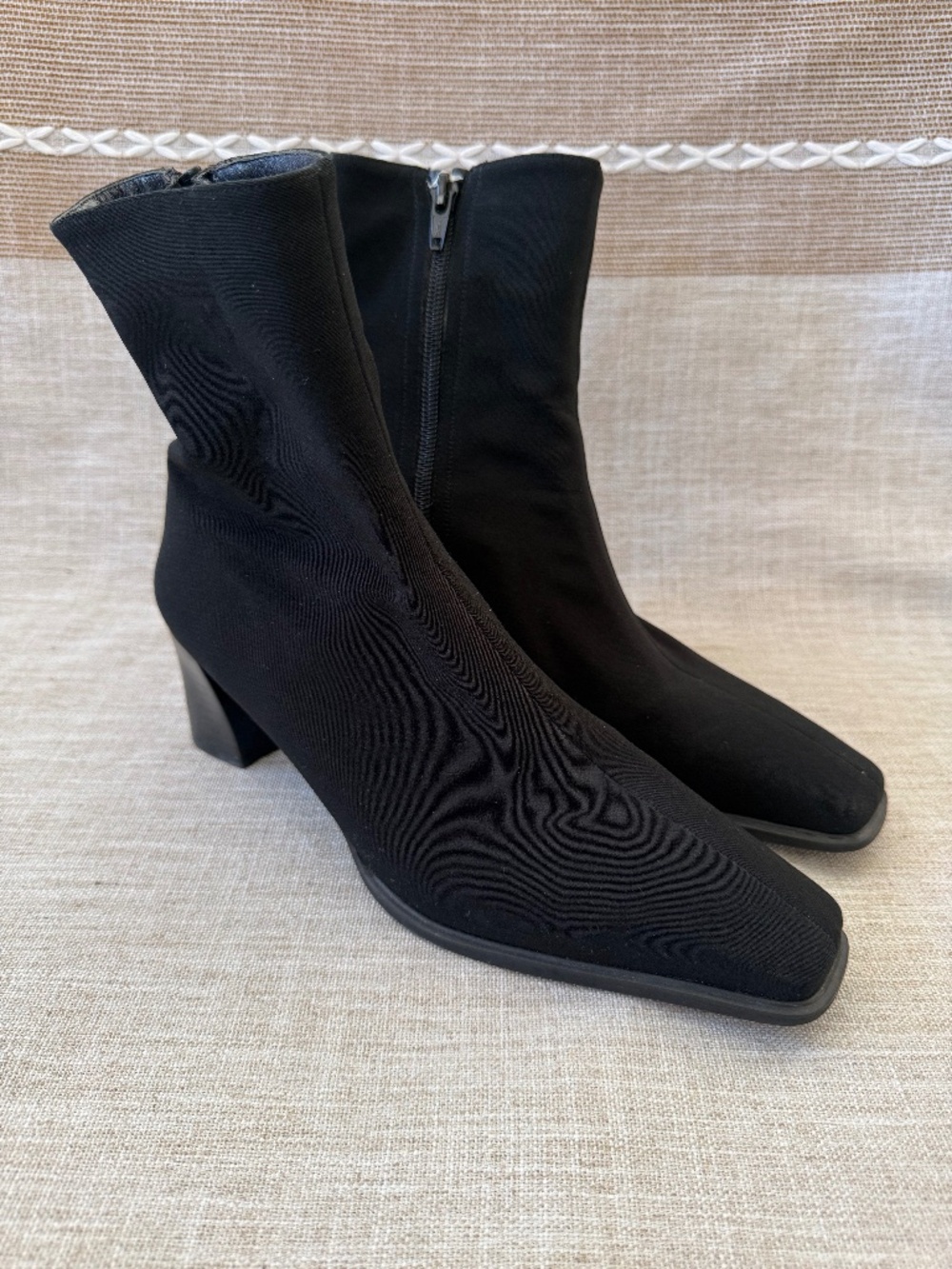 Stuart Weitzman Windy GORE-TEX Black Stretch Fabric Sock Boots A217782 | Size 7